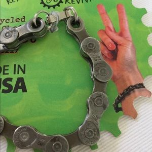 Resource Revival recycled bicycle chain bracelet